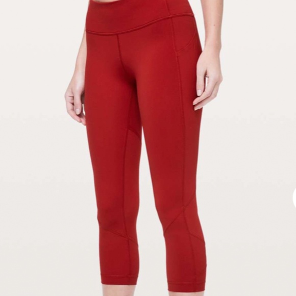 Lululemon Pace Rival Crop *22" Dark Red Size 2 - Picture 4 of 4